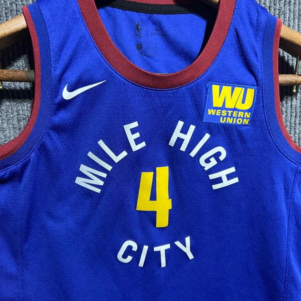 Nike Denver Nuggets Paul Millsap Jersey Youth M Blue Mile High City #4 Swingman
